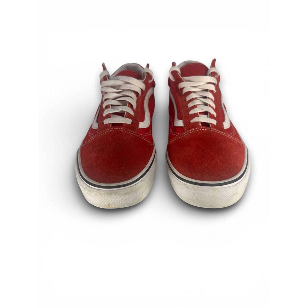 NEW VANS men's lace-up sneaker in red and white - Picture 3 of 5